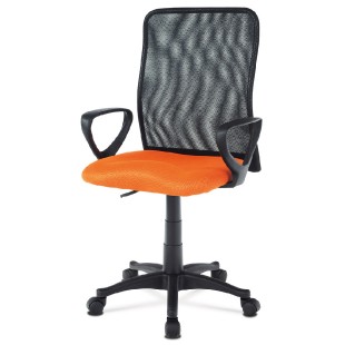 Kancelářská židle  - látka oranžová/černá  KA-B047 ORA